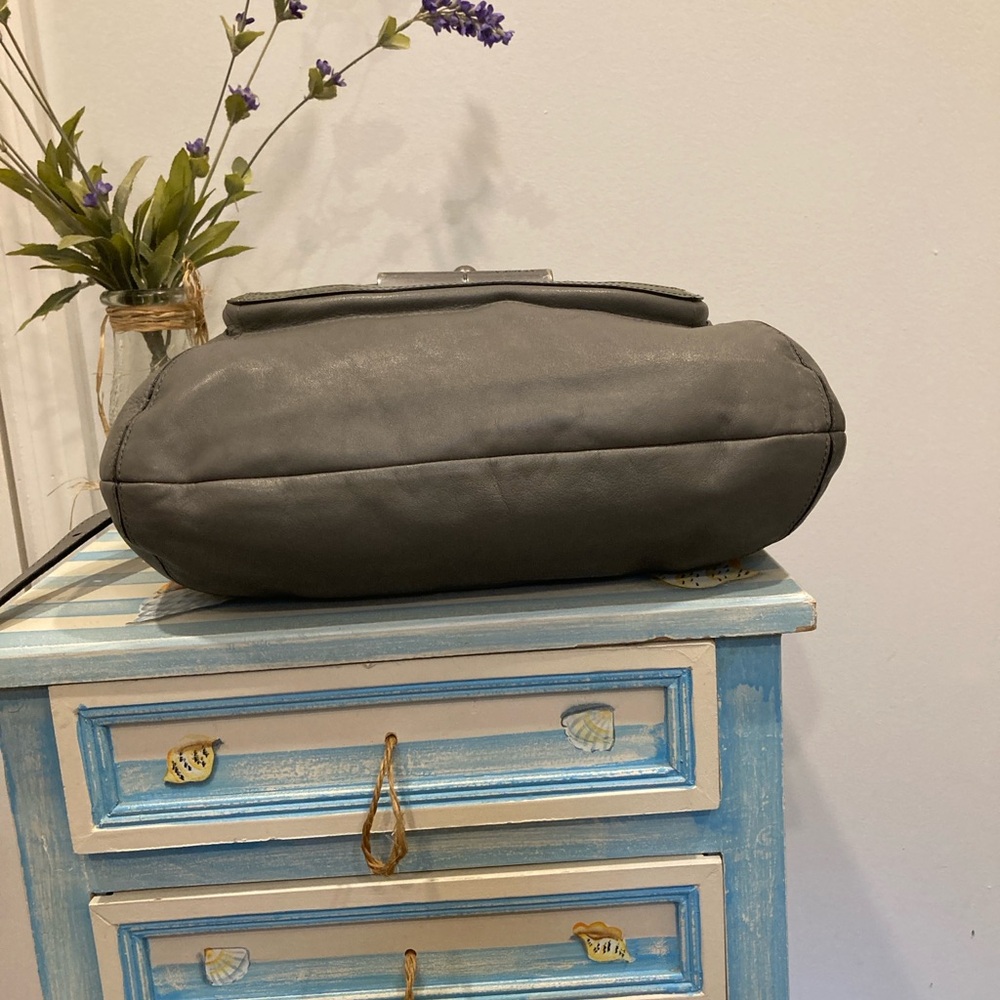 Coach Kristin Spectator Gray Python Croc Embossed - image 6